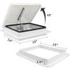 imageRVMATE 14quot Roof Vent Fan for RVCamperTrailer White With 12V Fan 6quot BladesREMOTE CONTROL