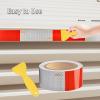 imageRVMATE 2 Inch x 30 Feet DOT Trailer Reflective Tape Waterproof Highly Visible Red ampamp White Tape for Trailers Outdoor Cars Trucks