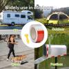 imageRVMATE 2 Inch x 30 Feet DOT Trailer Reflective Tape Waterproof Highly Visible Red ampamp White Tape for Trailers Outdoor Cars Trucks