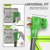 imageRVMATE 30 Amp 30 Feet RV Power Extension Cord with Easy Plugin Handle TT30P to TT30R LED Indicator 10 AWG ETL Listed15FT