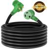 imageRVMATE 30 Amp 30 Feet RV Power Extension Cord with Easy Plugin Handle TT30P to TT30R LED Indicator 10 AWG ETL Listed50FT