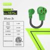 imageRVMATE 30 Amp to 110 Volt RV Adapter Cord 12 Inch 30 Amp to 15 Amp RV Electrical Adapter with LED Indicator 180 Degree Bend Power Adapter ETL Listed15M50F