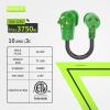 imageRVMATE 30 Amp to 110 Volt RV Adapter Cord 12 Inch 30 Amp to 15 Amp RV Electrical Adapter with LED Indicator 180 Degree Bend Power Adapter ETL Listed50M30F