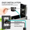 imageRVMATE 50 Amp 125250V RV Power Outlet Box Waterproof Lockable Enclosed Power Panel NEMA 1450R Receptacle ETL Listed BlackBlack
