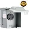imageRVMATE 50 Amp 125250V RV Power Outlet Box Waterproof Lockable Enclosed Power Panel NEMA 1450R Receptacle ETL Listed BlackGrey