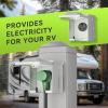 imageRVMATE 50 Amp 125250V RV Power Outlet Box Waterproof Lockable Enclosed Power Panel NEMA 1450R Receptacle ETL Listed BlackGrey