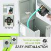 imageRVMATE 50 Amp 125250V RV Power Outlet Box Waterproof Lockable Enclosed Power Panel NEMA 1450R Receptacle ETL Listed BlackGrey