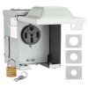 imageRVMATE 50 Amp 125250V RV Power Outlet Box Waterproof Lockable Enclosed Power Panel NEMA 1450R Receptacle ETL Listed BlackGrey