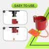 imageRVMATE 5th Wheel Lock Heavy Duty Steel King Pin Lock with AntiTheft Warning Tag for 5th WheelSemi TrailersRVsContainersRed