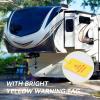 imageRVMATE 5th Wheel Lock Heavy Duty Steel King Pin Lock with AntiTheft Warning Tag for 5th WheelSemi TrailersRVsContainersYellow