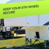 imageRVMATE 5th Wheel Lock Heavy Duty Steel King Pin Lock with AntiTheft Warning Tag for 5th WheelSemi TrailersRVsContainersYellow