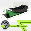 imageRVMATE Camper Levelers 1Pack RV Leveling Blocks Camper Wheel Chocks Including One Curved Leveler One Chocks and Owo Rubber Grip Mat Accessories