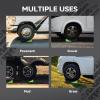 imageRVMATE Camper Levelers 8Piece Kit RV Leveling Blocks Camper Wheel Chocks Including Two Curved Levelers Two Chocks and Two Rubber Grip Mats in Storage Carrying BagBlack