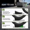 imageRVMATE Camper Levelers 8Piece Kit RV Leveling Blocks Camper Wheel Chocks Including Two Curved Levelers Two Chocks and Two Rubber Grip Mats in Storage Carrying BagBlack