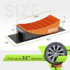 imageRVMATE Camper Levelers 8Piece Kit RV Leveling Blocks Camper Wheel Chocks Including Two Curved Levelers Two Chocks and Two Rubber Grip Mats in Storage Carrying BagOrange