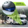 imageRVMATE Camper Levelers 8Piece Kit RV Leveling Blocks Camper Wheel Chocks Including Two Curved Levelers Two Chocks and Two Rubber Grip Mats in Storage Carrying BagBlue