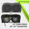 imageRVMATE Dual Axle Wheel Covers 2 Pack  Fits 27quot30quot Tires Waterproof AntiUV 420D Oxford Black Tire Covers for RVTruckTrailerBLACK