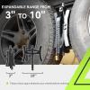 imageRVMATE RV Camper Wheel Chock Stabilizer Scissor X Chocks Wheel Stabilizer 2 Packs for RV Travel Trailer Tires X Chock for Locking Tandem Wheels When Parked on Uneven Surfaces BlackBlack