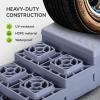imageRVMATE RV Leveling Blocks 12 Pack Heavy Duty Camper Leveling Blocks Leveling Blocks for RVs Reduce Trailer Movement Trailer Leveling Blocks Great for Single and Dual Wheels YellowGrey