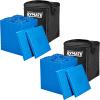 imageRVMATE RV Leveling Blocks 12 Pack Heavy Duty Camper Leveling Blocks Leveling Blocks for RVs Reduce Trailer Movement Trailer Leveling Blocks Great for Single and Dual Wheels YellowBlue