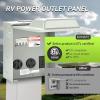 imageRVMATE RV Temporary Power Outlet Panel with Breaker ETL Listed 20 30 50 Amp RV Receptacle RV Electrical Outlet Panel for RV Camper Travel Trailer