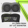 imageRVMATE RV Tire Covers  Dual Axle Wheel Cover 2 Pack Fits 27quot30quot Tires Waterproof AntiUV 600D Oxford Black Dual Tire Covers for RVTruckTrailer2427 2 PCS