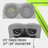 imageRVMATE RV Tire Covers Dual Axle Wheel Cover 1 Pack Fits 30quot33quot Diameter Tires Waterproof AntiUV White Dual Tire Covers RV Accessories for TruckTrailerDual Axle Tire Cover GREY