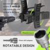 imageRVMATE RV Wheel Chock Stabilizer with Rotatable Sides for RV Travel Trailer Tires for Locking Tandem Wheels When Parked on Uneven Surfaces Silver 2 PackBlack