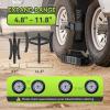 imageRVMATE RV Wheel Chock Stabilizer with Rotatable Sides for RV Travel Trailer Tires for Locking Tandem Wheels When Parked on Uneven Surfaces Silver 2 PackBlack