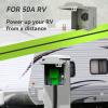 imageRVMATE RVEV 50 Amp 125250 Volt Power Outlet Box Waterproof Lockable Enclosed Power Panel 1450R Receptacle for RV Camper Travel Trailer Electric Car ETL Listed