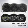 imageRVMATE Triple Axle Tire Covers RV Tire Cover 2 Pack Fits 27quot29quot Diameter Tires Waterproof AntiUV Wheel Covers RV Accessories for TruckTrailer BlackFits Tire Diameters 2729