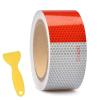 imageRVMATE 2 Inch x 30 Feet DOT Trailer Reflective Tape Waterproof Highly Visible Red ampamp White Tape for Trailers Outdoor Cars Trucks