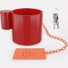 imageRVMATE 5th Wheel Lock Heavy Duty Steel King Pin Lock with AntiTheft Warning Tag for 5th WheelSemi TrailersRVsContainersRed