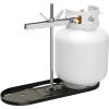 imageRVMATE RV Dual Propane Tank Mounting Rack for 20 lbs Tanks Black Dual RV Propane Tank Cylinder Rack for Travel Trailer Hitch Frame