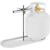 imageRVMATE RV Dual Propane Tank Mounting Rack with Locking Device for 20 lb Tanks White Dual RV Propane Tank Cylinder Rack with Lock for Travel Trailer Hitch Frame