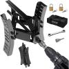 imageRVMATE RV Wheel Chock Stabilizer with Rotatable Sides for RV Travel Trailer Tires for Locking Tandem Wheels When Parked on Uneven Surfaces Silver 2 PackBlack