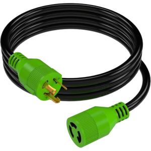 imageRVMATE 50 Amp Generator Cord 15FT and PreDrilled 50Amp Power Inlet Box Kit 125250Volts NEMA 1450P to SS250R Power Cord ETL Listed NEMA SS250P Inlet Box Waterproof30 amp