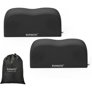 imageRVMATE Dual Axle Wheel Covers 2 Pack  Fits 27quot30quot Tires Waterproof AntiUV 420D Oxford Black Tire Covers for RVTruckTrailerBLACK
