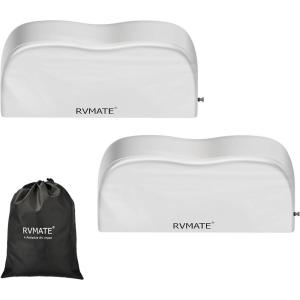 imageRVMATE Dual Axle Wheel Covers 2 Pack  Fits 27quot30quot Tires Waterproof AntiUV 420D Oxford Black Tire Covers for RVTruckTrailerSILVER