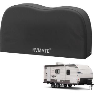 imageRVMATE RV Tire Covers  Dual Axle Wheel Cover 2 Pack Fits 27quot30quot Tires Waterproof AntiUV 600D Oxford Black Dual Tire Covers for RVTruckTrailer2730 1 PCS