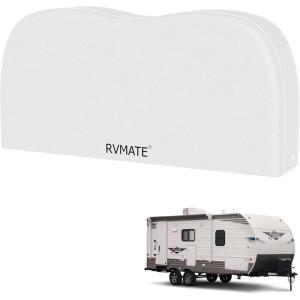 imageRVMATE RV Tire Covers Dual Axle Wheel Cover 1 Pack Fits 30quot33quot Diameter Tires Waterproof AntiUV White Dual Tire Covers RV Accessories for TruckTrailerDual Axle Tire Cover WHITE