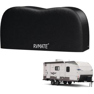 imageRVMATE RV Tire Covers Dual Axle Wheel Cover 1 Pack Fits 30quot33quot Diameter Tires Waterproof AntiUV White Dual Tire Covers RV Accessories for TruckTrailerDual Axle Tire Cover BLACK