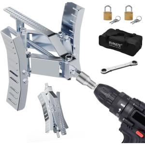 imageRVMATE RV Wheel Chock Stabilizer with Rotatable Sides for RV Travel Trailer Tires for Locking Tandem Wheels When Parked on Uneven Surfaces Silver 2 PackSilver