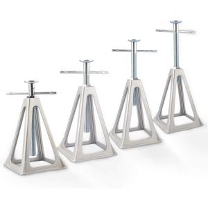 imageRVMATE Stack Jack 4 Pack for RV Camper and Trailer Stabilization Aluminum RV stabilizer Adjustable from 11 inch to 17 inchStack Jack