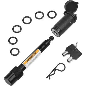 imageRVMATE Trailer Hitch Lock 58quot Dia for Class III IV 2quotampamp 212quot Receiver AntiTheft Steel Locking Hitch Pin with 2 Keys for Towing TrailerTruckBike Rack1 pack