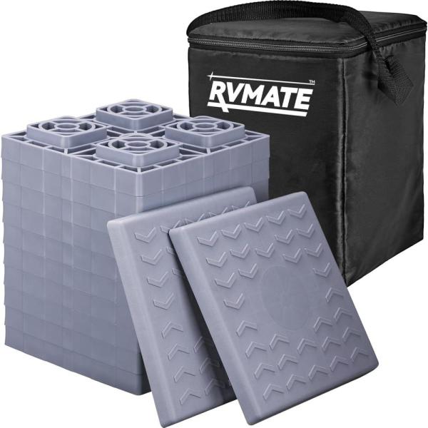 RVMATE RV Leveling Blocks 12 Pack, Heavy Duty Camper Leveling Blocks ...