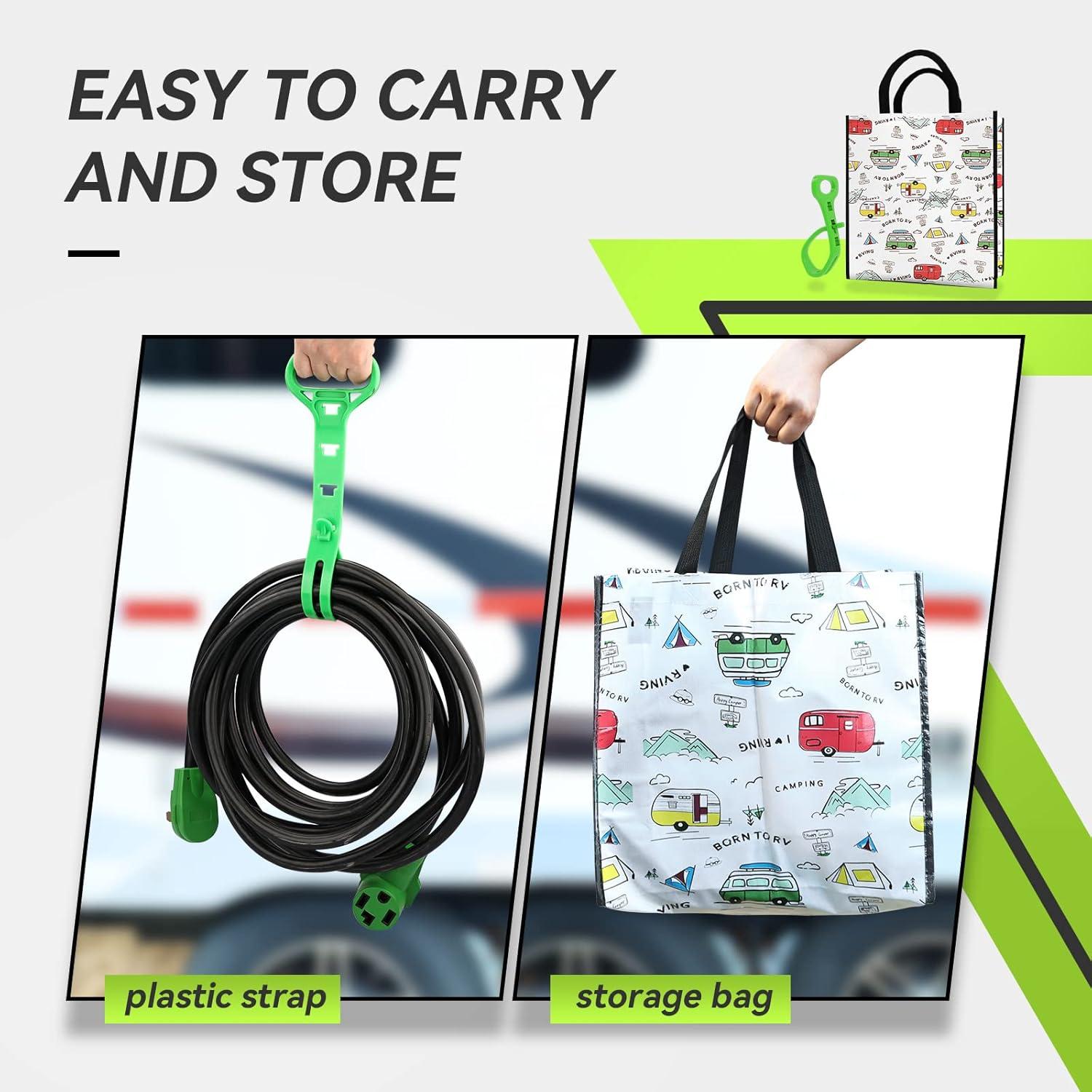 imageRVMATE 4 Prong Dryer Extension Cord 25 Feet 30 Amp NEMA 1430P to 1430R 125V250V Waterproof PVC Jacket Perfect for Dryer Power Extension ETL ListedNEMA 1430PR
