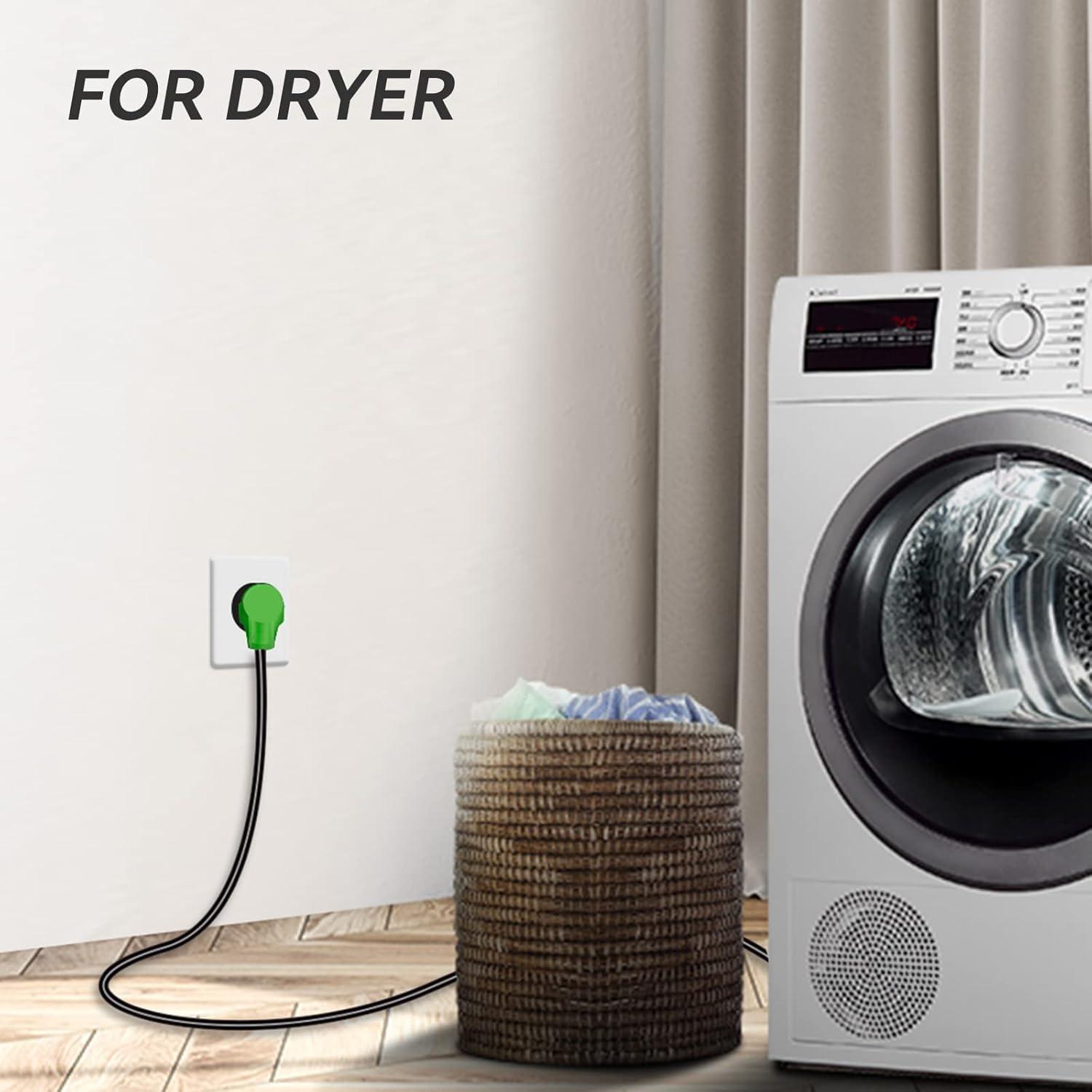 imageRVMATE 4 Prong Dryer Extension Cord 25 Feet 30 Amp NEMA 1430P to 1430R 125V250V Waterproof PVC Jacket Perfect for Dryer Power Extension ETL ListedNEMA 1430PR