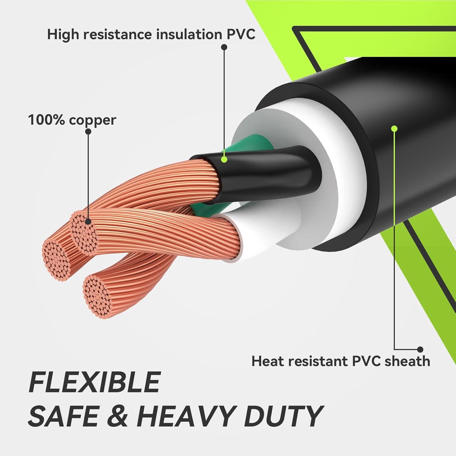 imageRVMATE 4 Prong Dryer Extension Cord 25 Feet 30 Amp NEMA 1430P to 1430R 125V250V Waterproof PVC Jacket Perfect for Dryer Power Extension ETL ListedNEMA 1030PR