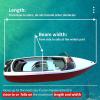 imageRVMATE 1214ft Boat Cover 210D Marine Grade Polyester Fits VHull TriHull Fishing Boat Runabout Length1214 Beam Width68 BlackBLACK